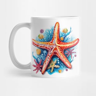 Orange Starfish Mug